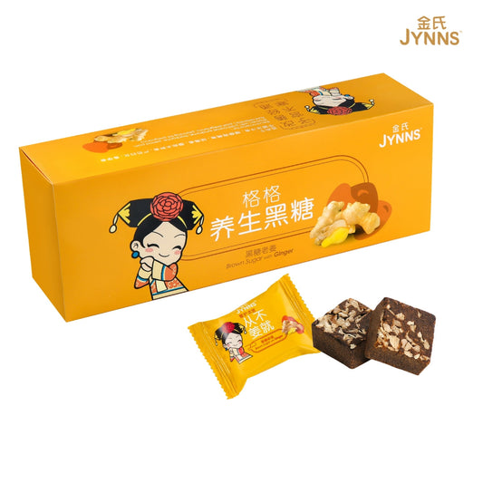 JYNNS Brown Sugar with Ginger 金氏格格养身黑糖 - 黑糖老姜 24g x 7pcs