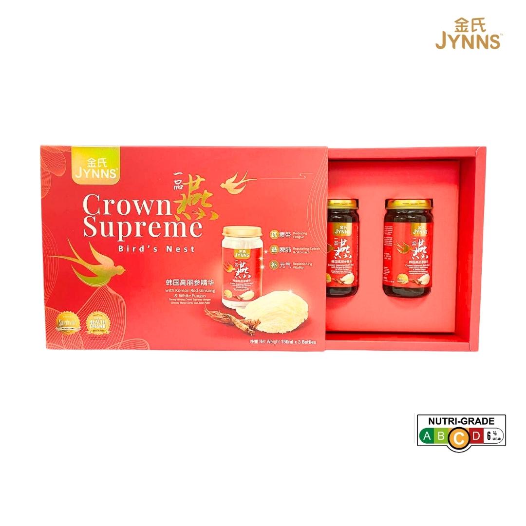 CS01 JYNNS Crown Supreme Bird's Nest with Korean Red Ginseng & White Fungus 金氏一品燕 - 韩国高丽参精华 3 Bottle x 150ml