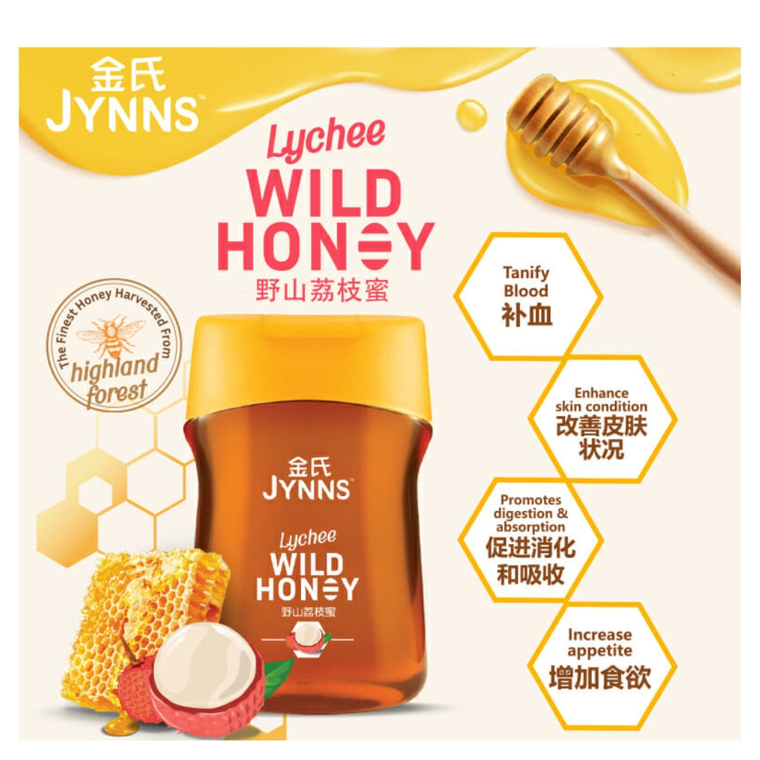 JYNNS Lychee Wild Honey 金氏野山蜜 - 荔枝蜜 350ml / Bottle