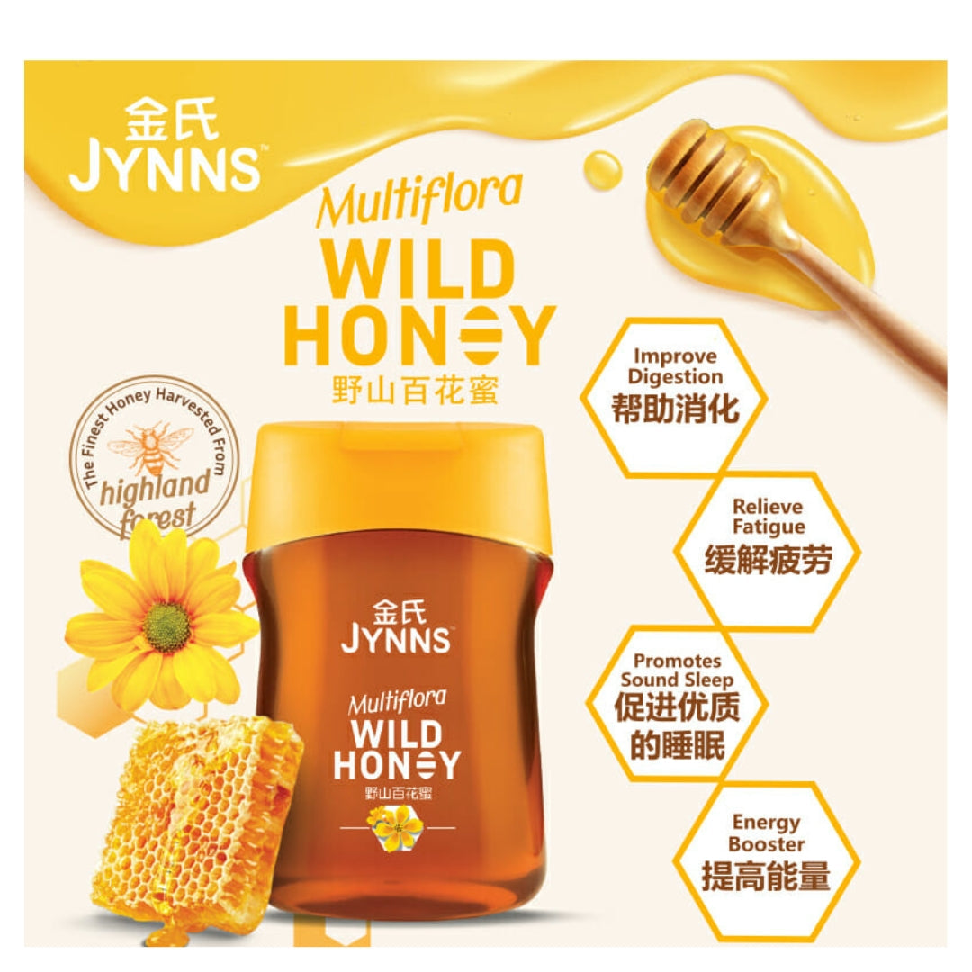 JYNNS Multiflora Wild Honey 金氏野山蜜 - 百花蜜 350ml / Bottle