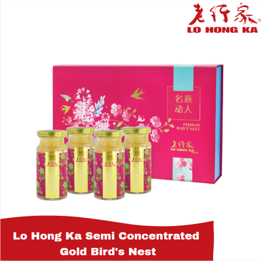 Lo Hong Ka Semi Concentrated Gold Bird's Nest Gift Box 老行家半浓缩燕窝 - 金丝燕 150g x 4 Bottles