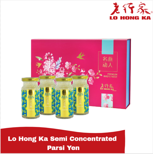 Lo Hong Ka Semi Concentrated Parsi Yen Gift Box 老行家半浓缩燕窝 - 巴实燕 150g x 4 Bottles
