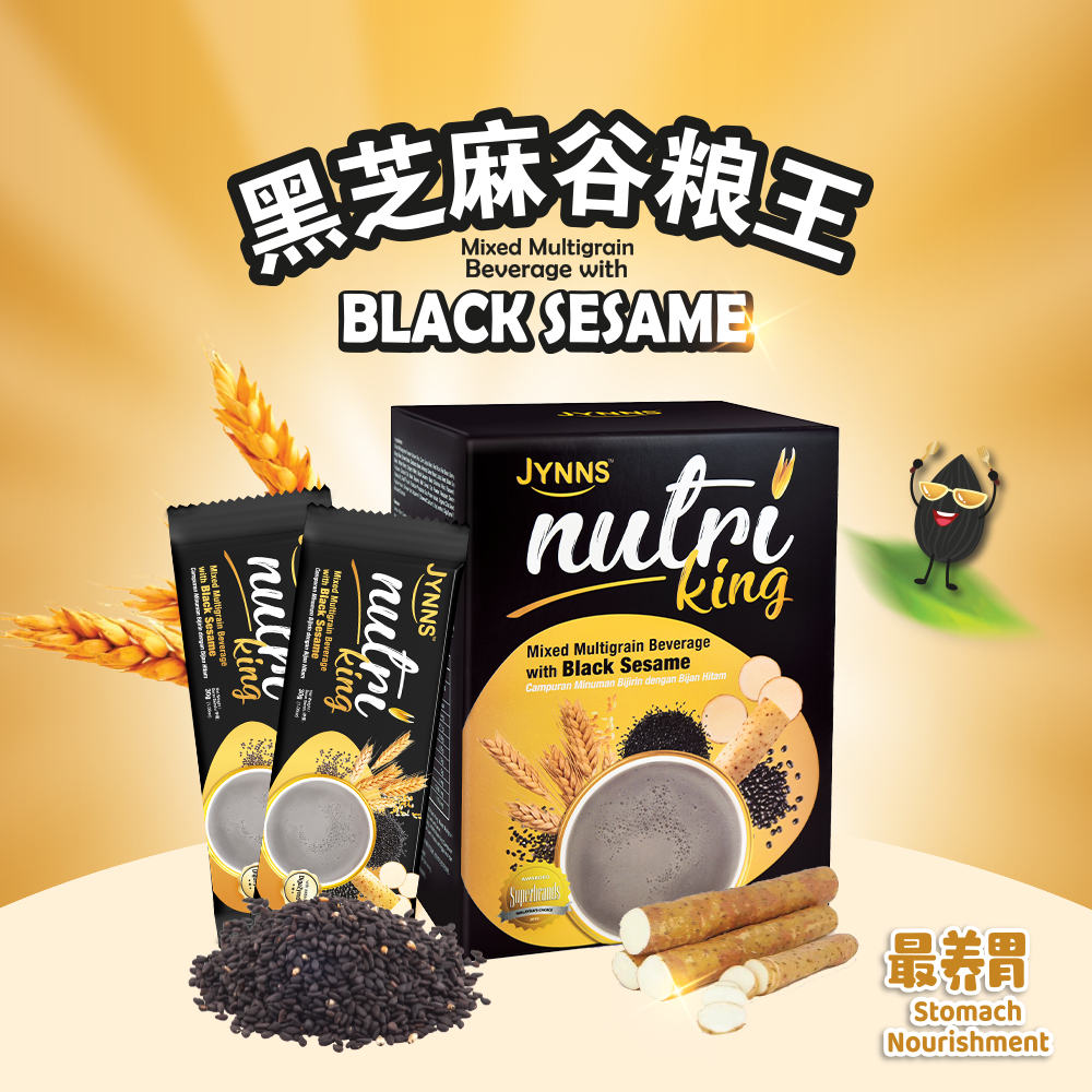 [2nd Item 50% Off] JYNNS Nutri King Mixed Black Sesame Multigrain Beverage Box 30gx15pcs