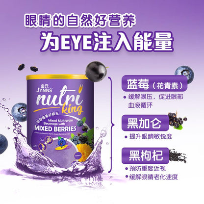 JYNNS Nutri King Mixed Berries Multigrain Beverage 金氏谷粮王 - 混合莓果 30g x 15s'