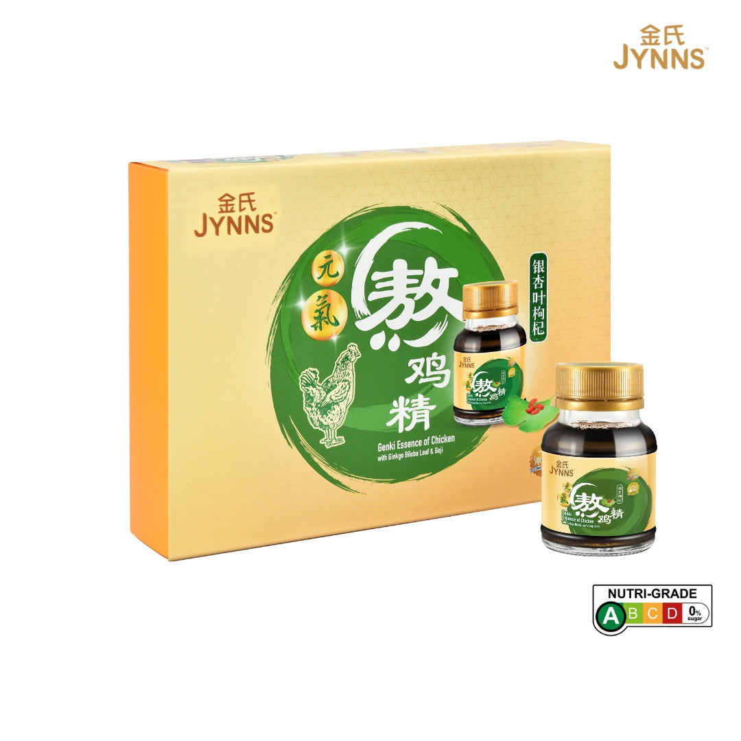 JYNNS Genki Essence of Chicken with Ginkgo Biloba Leaf & Goji 70mlx6