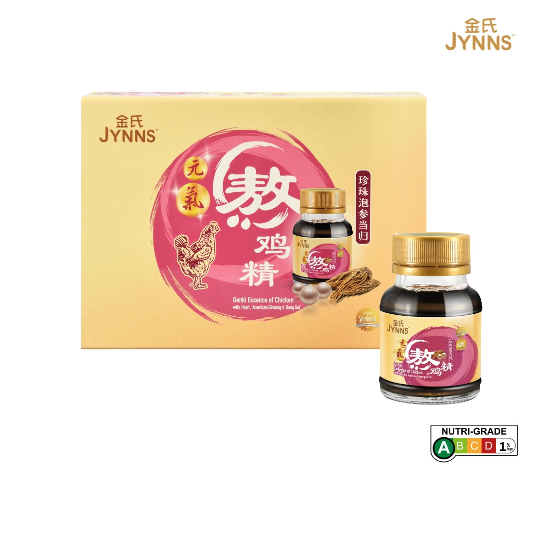 JYNNS Genki Essence of Chicken with Pearl, American Ginseng & Dang Gui 70mlx6