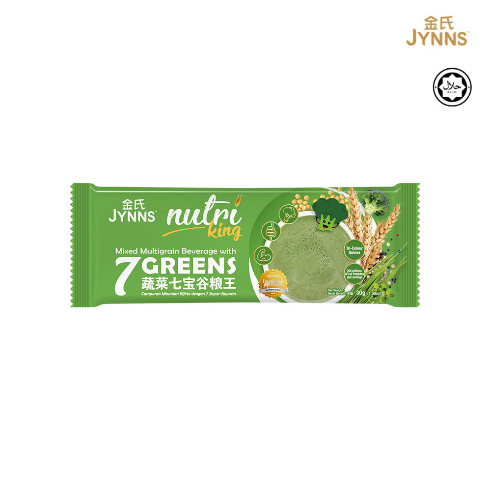 [2nd Item 50% Off] JYNNS Nutri King Mixed 7 Greens Multigrain Beverage Box 30gx15pcs