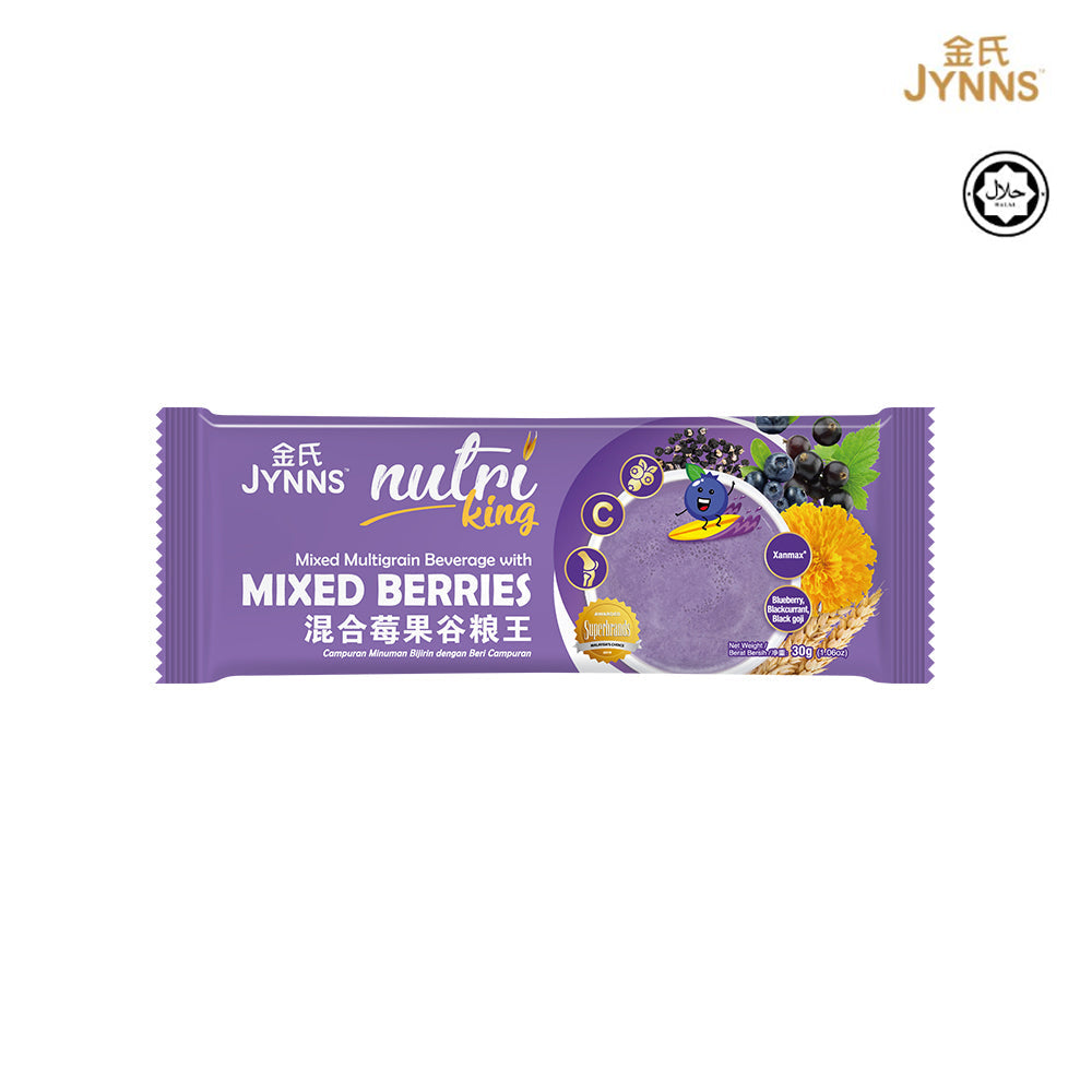JYNNS Nutri King Mixed Berries Multigrain Beverage 金氏谷粮王 - 混合莓果 30g x 15s'