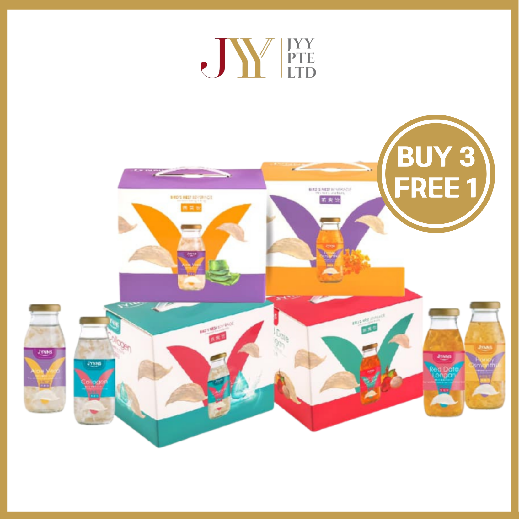 [BUY 3 FREE 1] BN17 JYNNS Bird’s Nest Beverage Combo Set